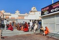 Street scene Indian women with colorful veil and, sari