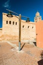 Street scene with Koutoubia Mosque in Marrakesh,Morocco. Royalty Free Stock Photo