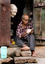 Street scene from kumartuli in kolkata. Royalty Free Stock Photo