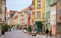 Street scene in Lutherstadt Wittenberg in Saxony-Anhalt Royalty Free Stock Photo