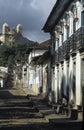 Street scene in Mariana, Minas Gerais, Brazil. Royalty Free Stock Photo