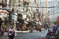 Street scene in the morning in Saigon, Vietnam