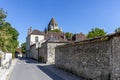 Street scene with old houses in the medieval town of Provins Royalty Free Stock Photo