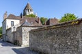 Street scene with old houses in the medieval town of Provins Royalty Free Stock Photo