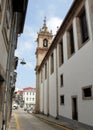 Street scene in the old town, R. do Anjo, Braga, Portugal Royalty Free Stock Photo