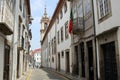 Street scene in the old town, R. do Anjo, Braga, Portugal Royalty Free Stock Photo