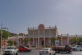 Street scene with the Palacio do Povo - People Palace, at the centre in Mindelo