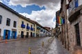 Street Scene plaza in Cusco Peru Royalty Free Stock Photo