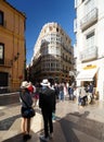 A square in the old part of the Andalusian city of Malaga, Spain