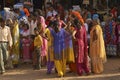 Street scene at the Pushkar Fair in Rajasthan, India Royalty Free Stock Photo