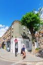 Street scene at Redchurch Street in Shoreditch, London Royalty Free Stock Photo