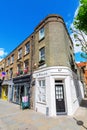 Street scene at Redchurch Street in Shoreditch, London Royalty Free Stock Photo