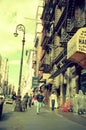 A street scene of SOHO lower Manhattan, New York City Royalty Free Stock Photo