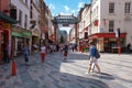 Street scene on a sunny day at Chinatown in London