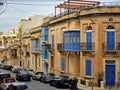 Street scene and tipical Architecture of Sliema Malta