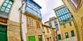 Street Scene, Tipycal Architecture at Lugo, Spain