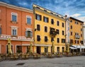 Street scene in town of Rovinj Croatia. Royalty Free Stock Photo