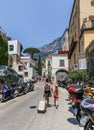 Street scene with street Via Cardinale Marino del Giudice Royalty Free Stock Photo
