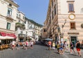 Street scene of Via Lorenzo d`Amalfi Royalty Free Stock Photo