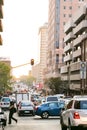 Street scenes of Braamfontein Suburb of Johannesburg CBD during afternoon rush hour Royalty Free Stock Photo