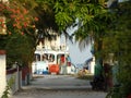 Street scenes of maldivian town on Huraa island