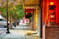 Street scenes at night around downtown in clover south carolina