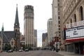 Street scenic of downtown Detroit, Michigana