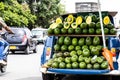Street sell of avocado at an old car at El Cerrito on the Valle del Cauca region in Colombia