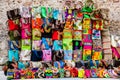 Street sell of handcrafted traditional bags at the walled city of Cartagena de Indias
