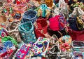 Street sell of handcrafted traditional Wayuu bags in Cartagena