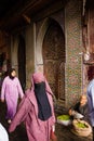 Picturesque corner. Street scene. Marrakesh. Morocco Royalty Free Stock Photo