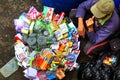 Street seller in Indonesia