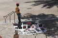 Street seller of luxury merchandising