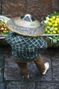 STREET SELLER ,SELLING FRUIT IN MARKET