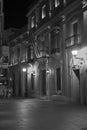 Old Town, Seville, Spain at night in Monochrome
