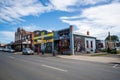 Street of Sheffield town in Tasmania, Australia.