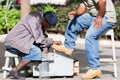 Street shoeshine