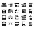 Street shop icon set, simple style Royalty Free Stock Photo