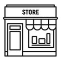 Street shop store icon, outline style