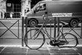 Street shot of a broken bike in Rome