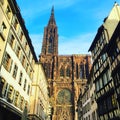 Street shot of Strasbourg cathedral