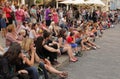 Street show spectators Royalty Free Stock Photo