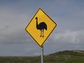 Street sign animal yellow square