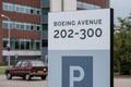 Street sign Boeing Avenue 202-300, Schiphol-Rijk, Vintage Citroen in the background, park rijk