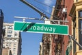 Street sign Broadway in New York Royalty Free Stock Photo
