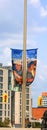 Street sign of canadians Blue beret of NATO