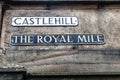 Street sign for Castlehill Royalty Free Stock Photo