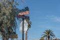 Street sign at the corner of Apache and Frontier Streets