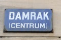 Street Sign Damrak Centrum At The Central Station At Amsterdam The Netherlands 14-3-2022