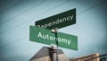 Street Sign to Autonomy versus Dependency